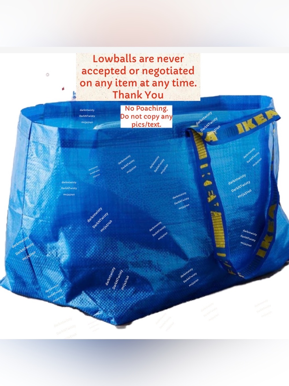 BRAND NEW FRAKTA 19 GALLON IKEA BAGS CAN USE THESE FOR ALMOST EVERYTHING!